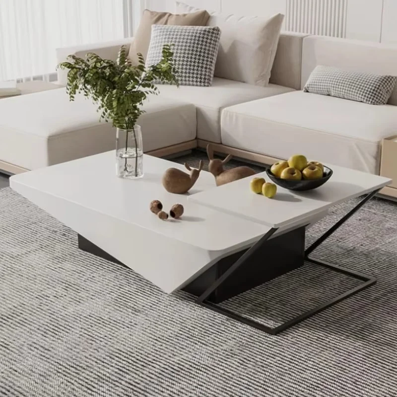 Korea Design Coffee Tables Modern Rectangle Floor White Dining Tables Luxury Apartamento Mesa Auxiliar Furniture For Home