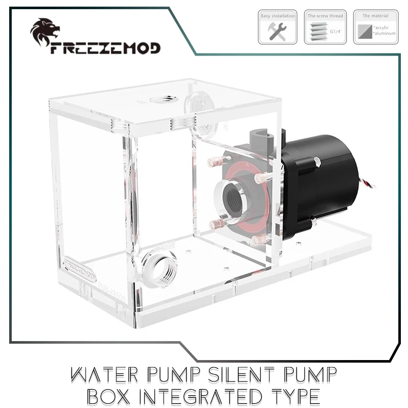 

FREEZEMOD Охладитель жидкой воды AIO Резервуар для водяного насоса, бесшумный для медицинских и красоты 12-24 В, 330 мл PUB-KE600