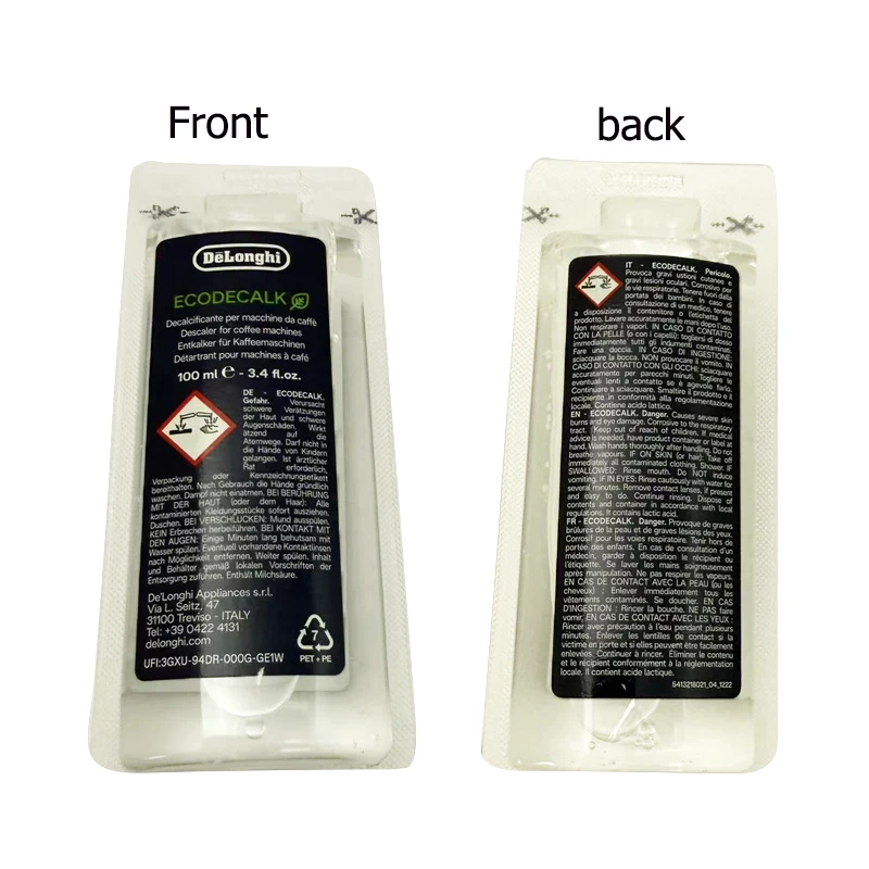 DELONGHI ECODECALK MINI 100ML DESCALER FOR COFFEE MACHINES Single pack
