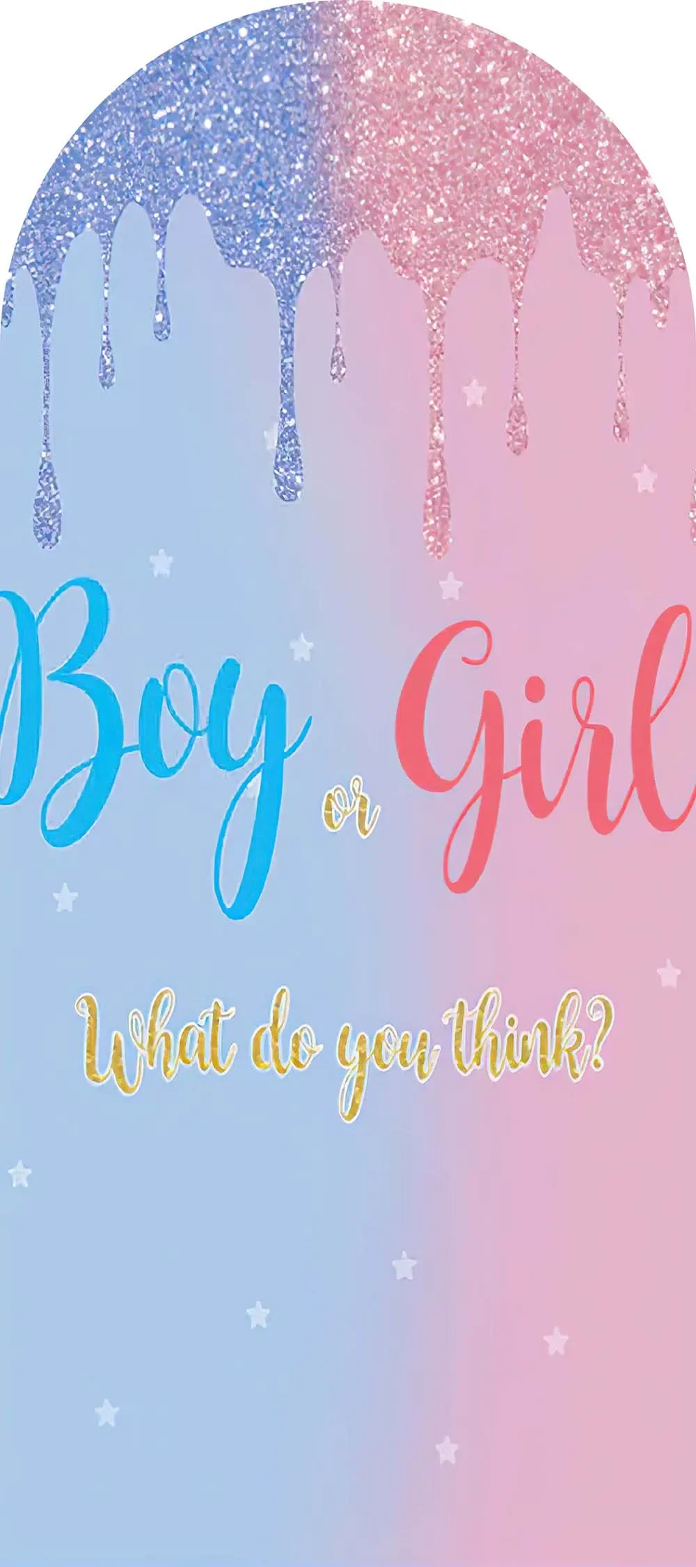 Mocsicka Baby Shower Anak Laki-laki Perempuan Penutup Latar Belakang Lengkungan Elastis Berwajah Ganda Selamat Ulang Tahun Jenis Kelamin Mengungkapkan Latar Belakang Melengkung Dekorasi Pesta