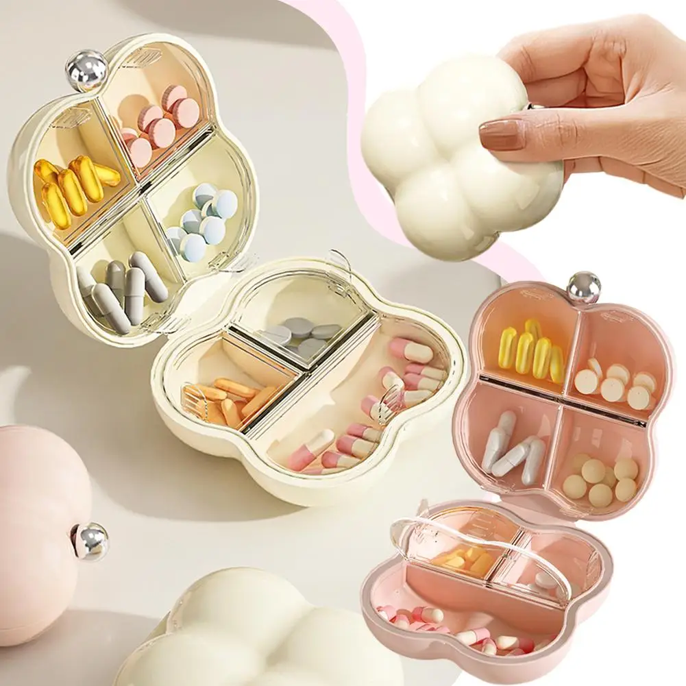 7 Compartments Mini Portable Pill Organizer Travel Pill Organizer Storage Tablets Vitamins Medicine Fish Oils