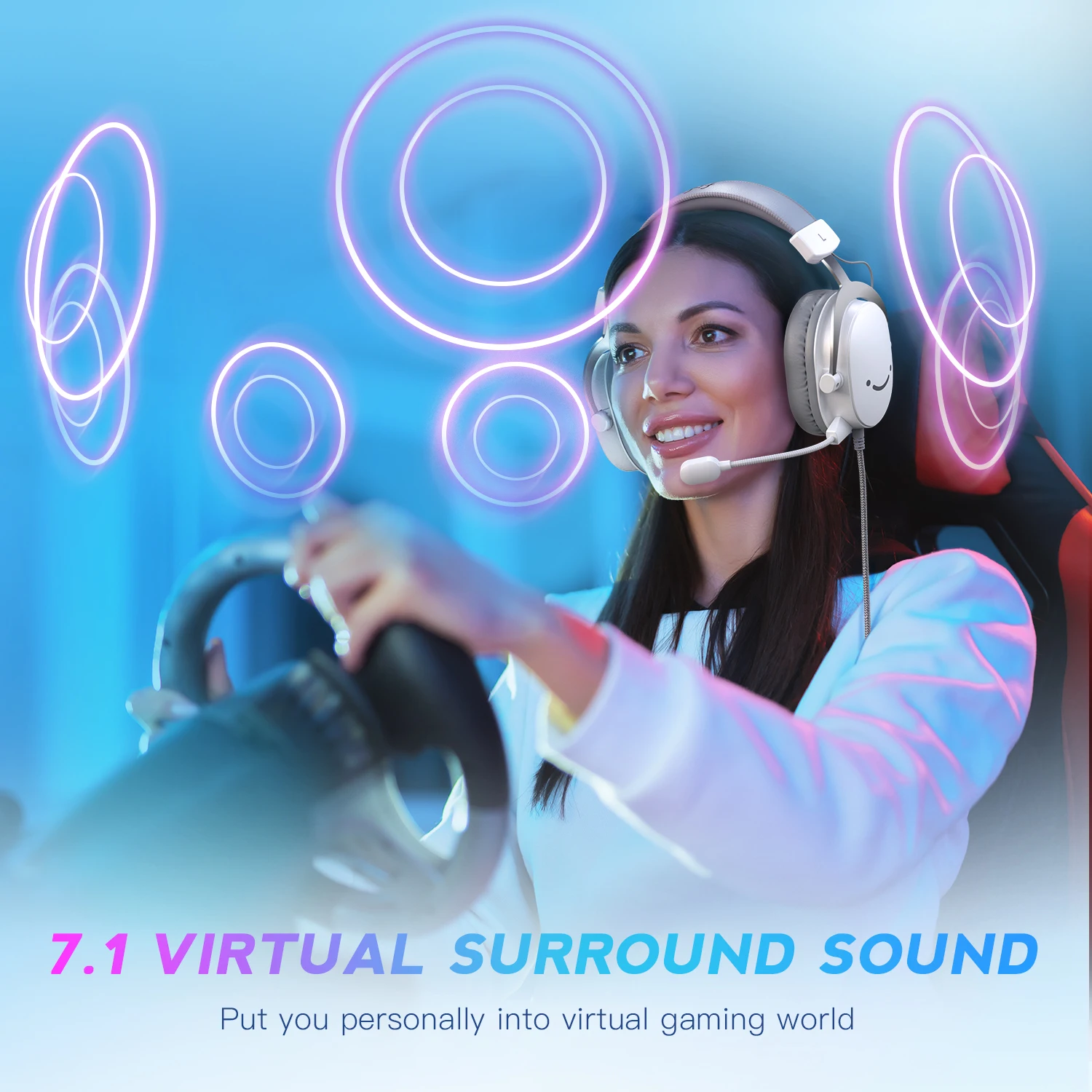 Casque Gamer FIFINE Avec Micro Pour PC PS4 PS5 Xbox Switch - Son Surround 7.1 Et Commande USB
