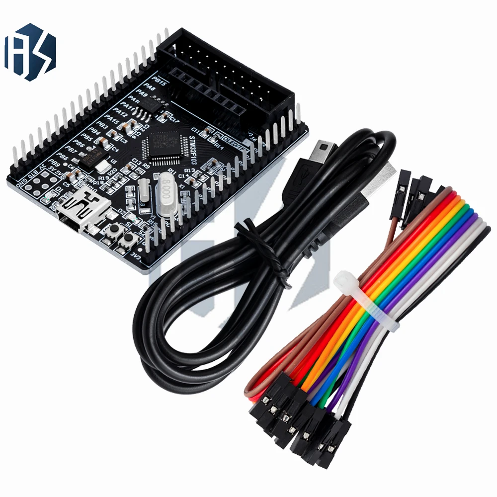 ‌ Placa de evaluación STM32F103C8T6 Cortex-M3 – MCU ARM de 72 MHz con flash de 64 KB, USB 2.0, CAN y control de motor PWM |   Enlace ST integrado