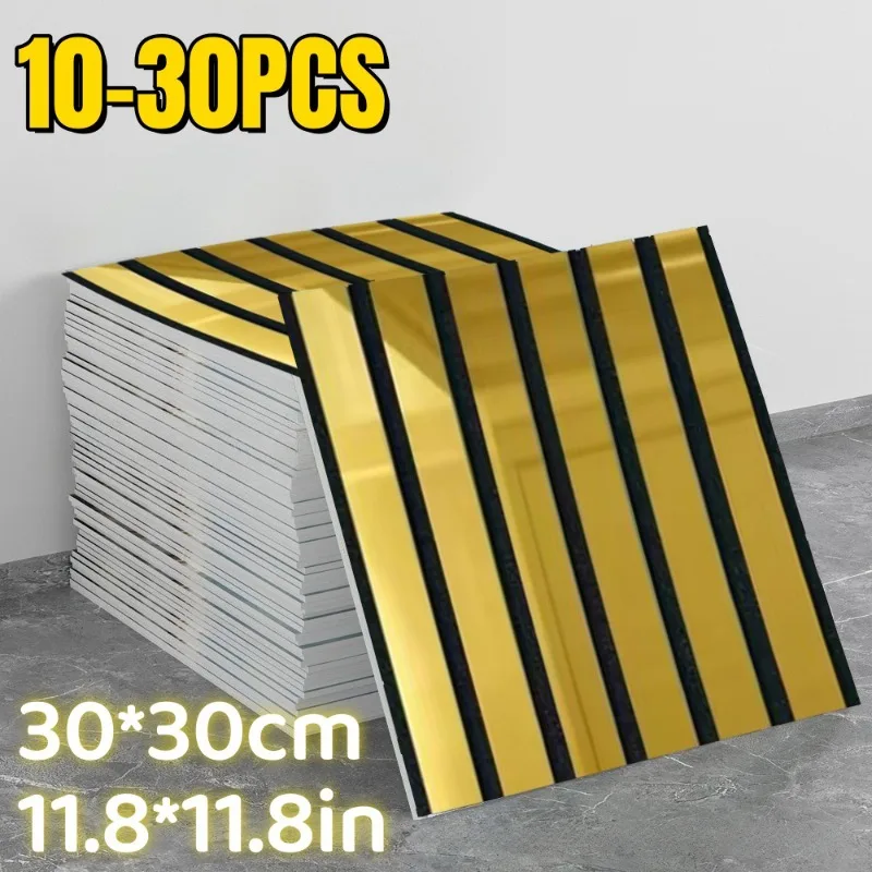 

Plane Bright Wallpaper Mirror Self-adhesive Foam Wall Stickers Wall Covering Home Decoration Background Thick Grid Wall Decals