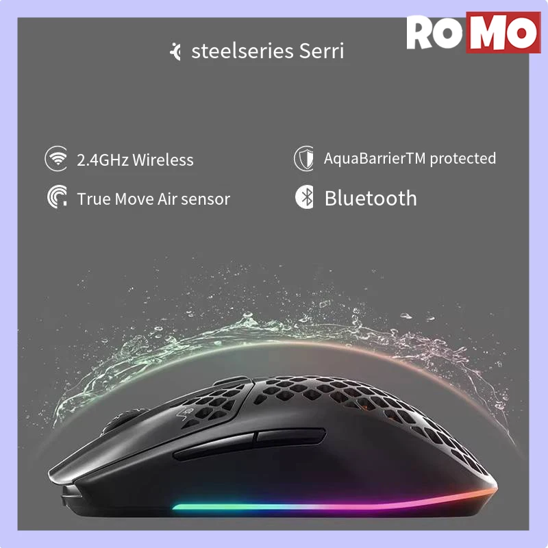 Steelseries Aerox 3 Mouse Low Latency Mouse 2.4g Thri Mode Rgb Light 18000 Dpi Quick Charging 1000hz  E-sports Gaming Mouse