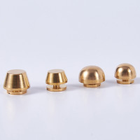 10Pcs Solid Brass Bag Feet Bucket Shape Base Studs Screwback Rivets Leather Craft Bag Wallet Handbag Decor Studs