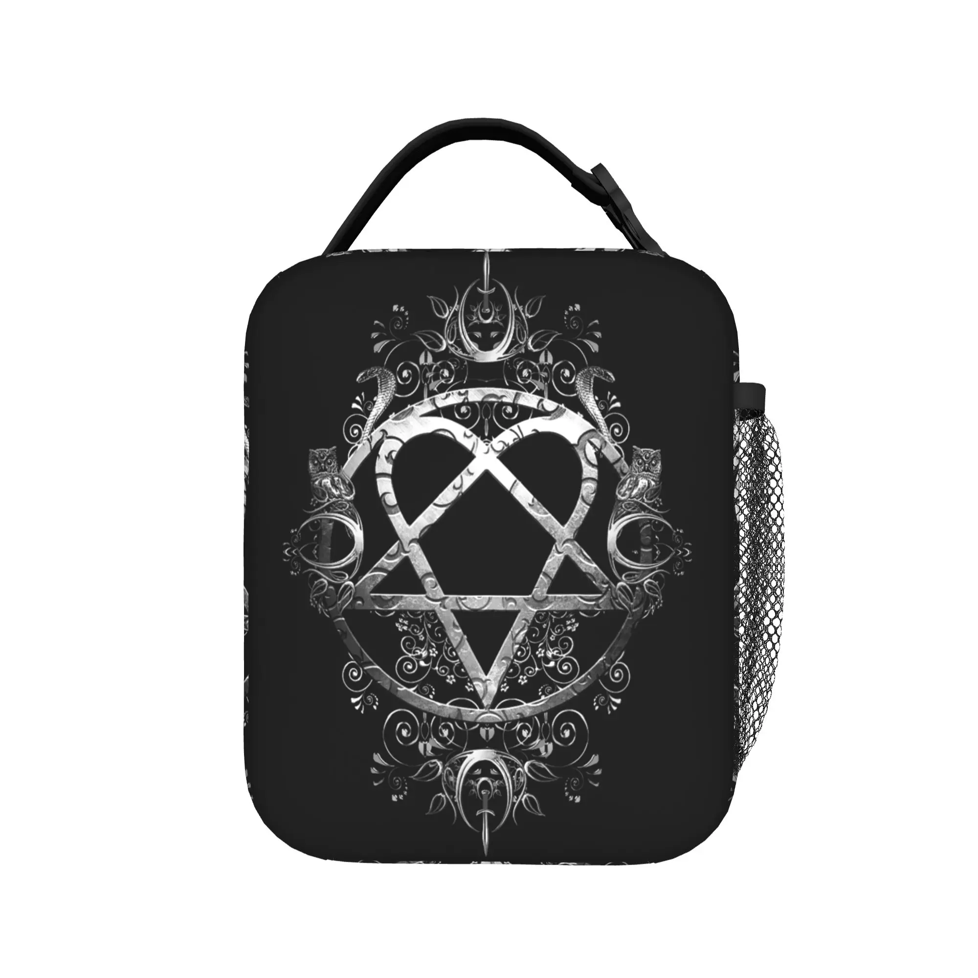 

Сумка для обеда Ville Valo HIM Ornament, портативная термосумка для еды, дизайнерская сумка-холодильник для женщин, дорожная термосумка для обеда
