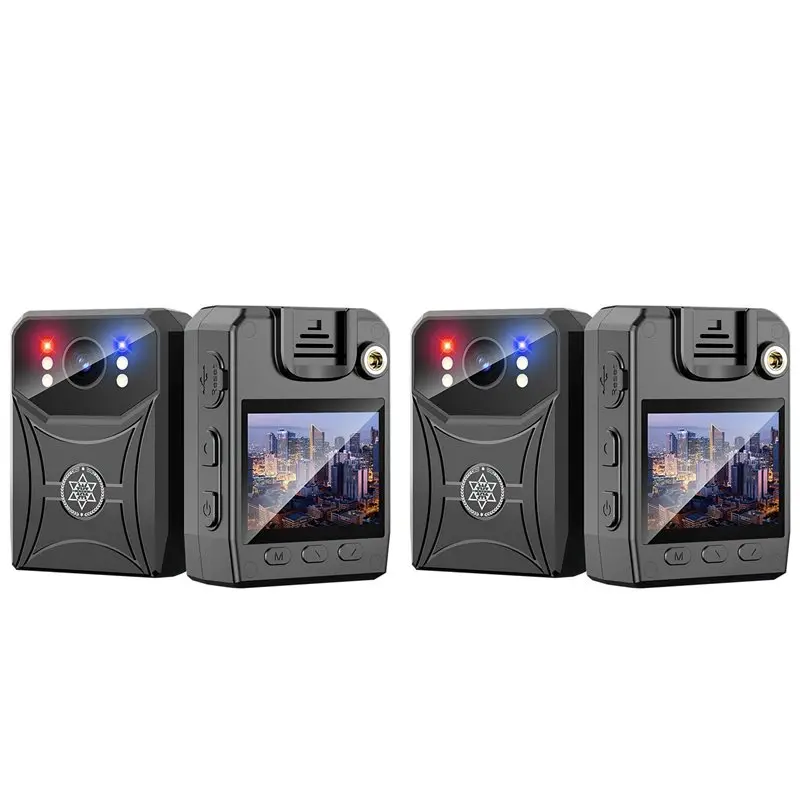 

2X 4K Mini Police Camera Digital Video Recorder Camcorder Camera IR Night Vision Body Camera Sports Back Clip With Wifi-A86G