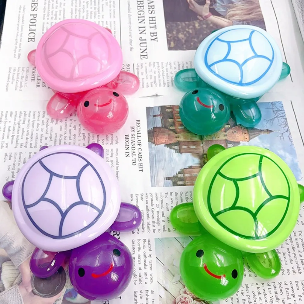 Caja de almacenamiento de muñecos de tortuga de Color caramelo, decoración de escritorio, juguete de tortuga acrílica de dibujos animados Kawaii, tortuga creativa grande, adorno pequeño para llaves de coche