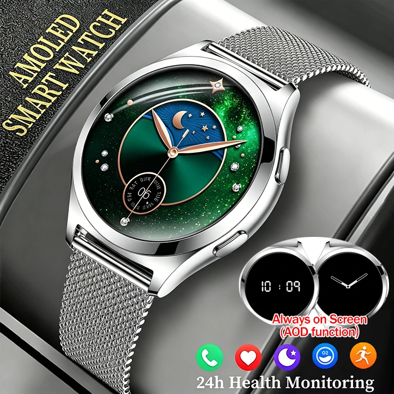 

Новые роскошные женские смарт-часы LIGE с HD AMOLED-экраном 1,27 дюйма, Bluetooth-вызовами, мониторингом сна и здоровья, водонепроницаемые, для женщин