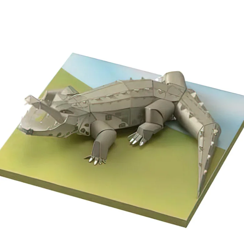 

Кубинский крокодил, оригами, искусство, мини-3D сложенная бумажная модель, фигурка животного из бумаги, сделай сам, для детей и взрослых, игрушки ручной работы, QD-274