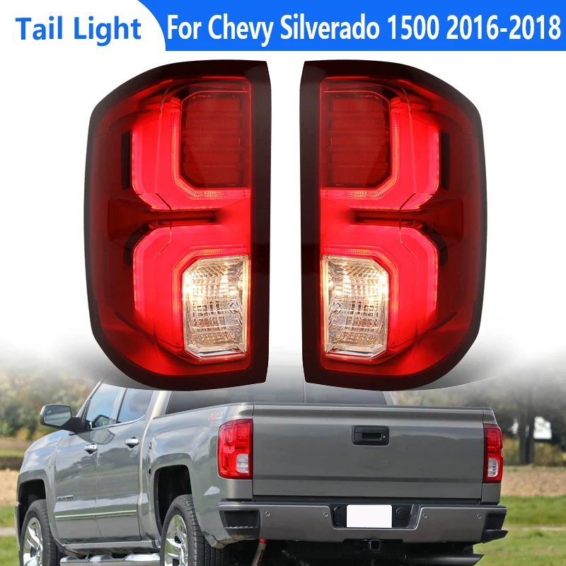 

Задний фонарь для Chevrolet Silverado 1500 2016-2018, задние светодиодные фонари, стоп-сигнал, стояночный фонарь, указатель поворота, аксессуары для противотуманных фар