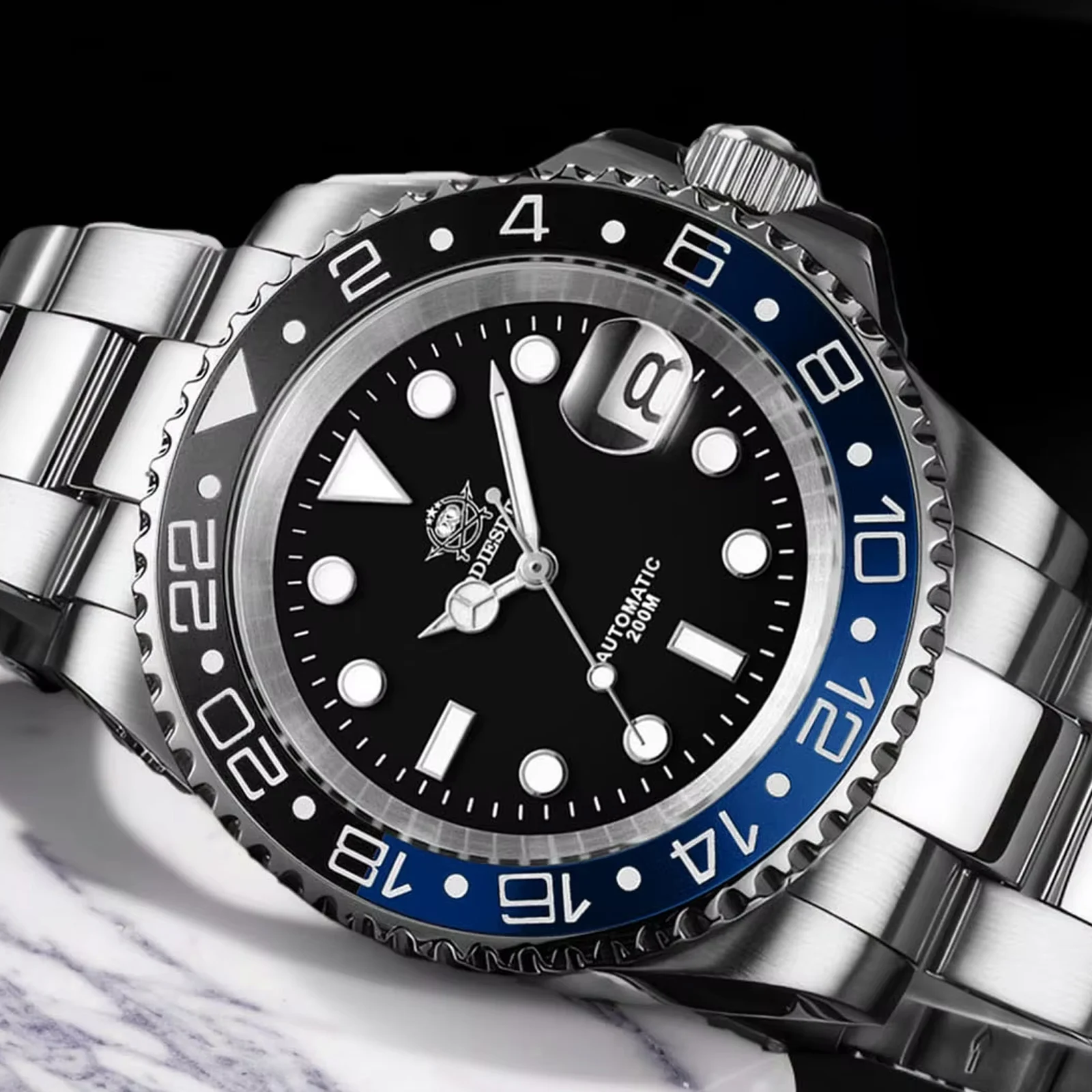 

ADDIESDIVE Men Mechanical Watch Sapphire Japan 8215 Super Luminous 200m Waterproof Diving Automatic Wristwatch Ceramic Bezel