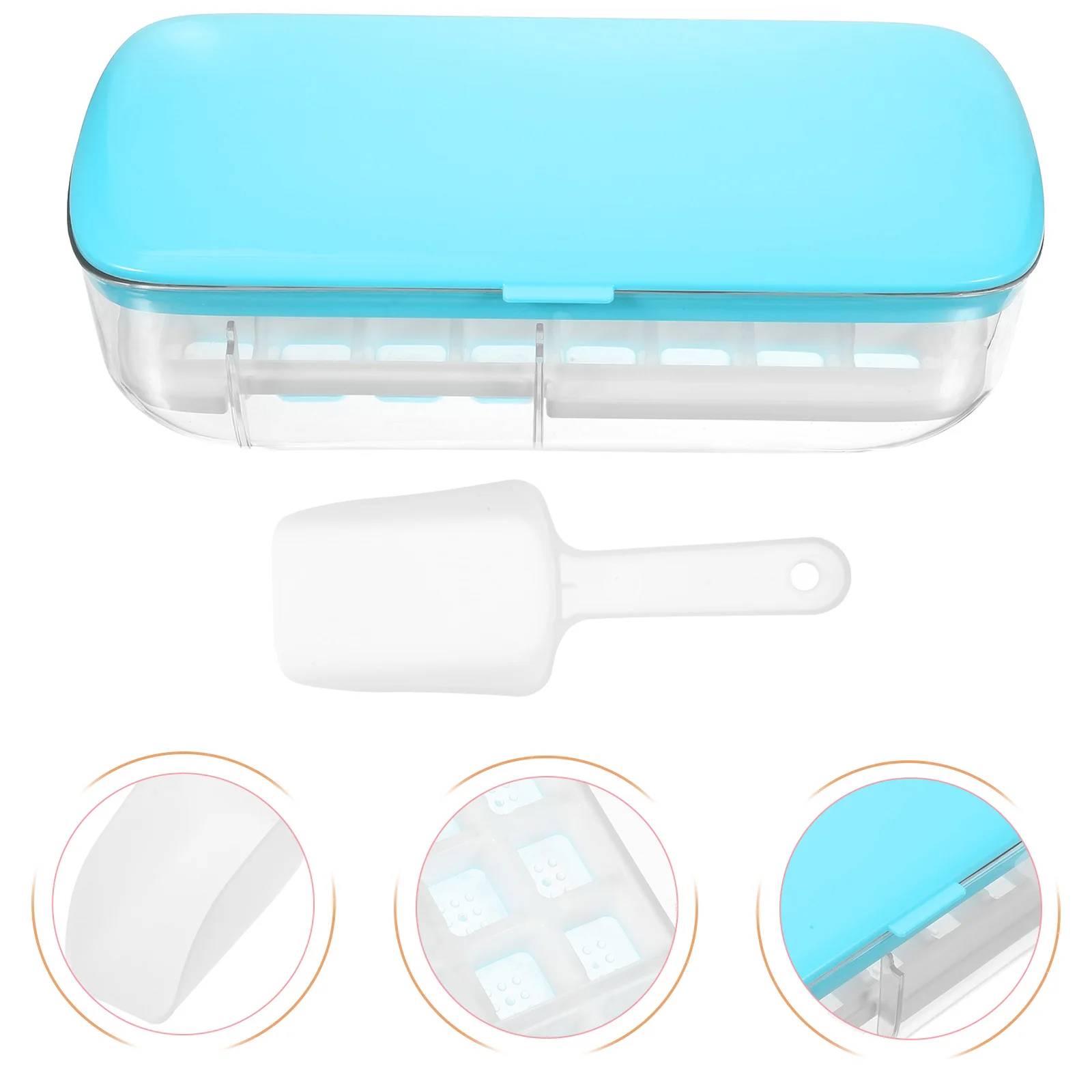 

Silicone Ice Trays 24 Cavities Yellow Ice Tray With Lid Creative Storage Box for Home Use Mold Lid Bin