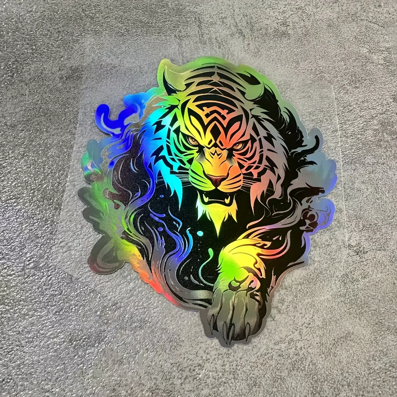 قطعة واحدة من ملصقات النمر المجسمة العصرية - تصميم ديناميكي لافت للنظر من الفينيل المقاوم للماء لتخصيص السيارة والكمبيوتر المحمول والأدوات