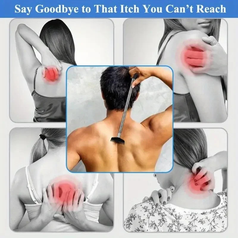 Portable Metal Back Scratcher - "Scratch My Back" Tool for Precise Itch Relief. Durable, Ergonomic Gift for Elderly & Adults.