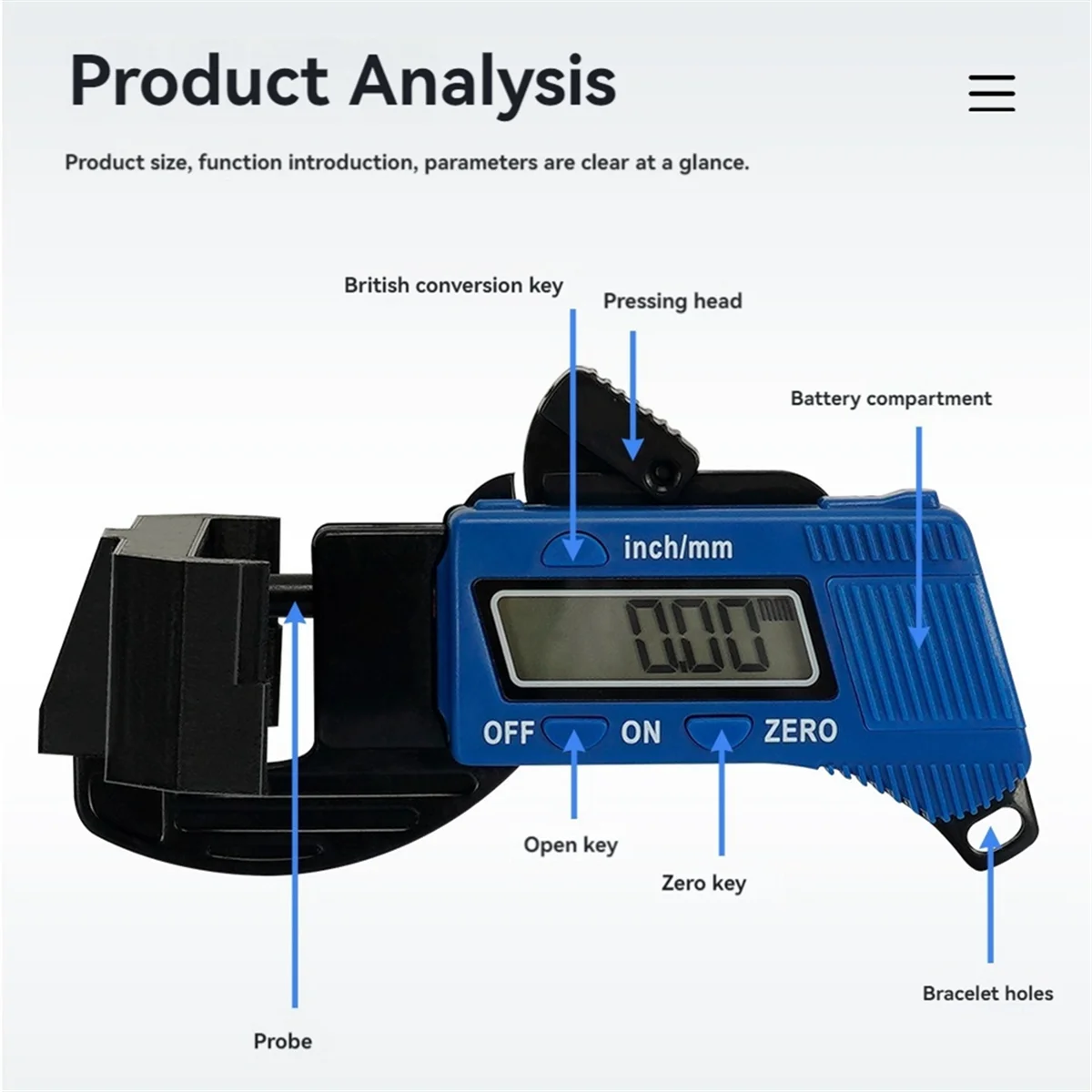 3D 프린터 부품 타이밍 벨트 탄성 장력계, 보론 동기 벨트 장력 게이지, 디지털 테스터, 2GT