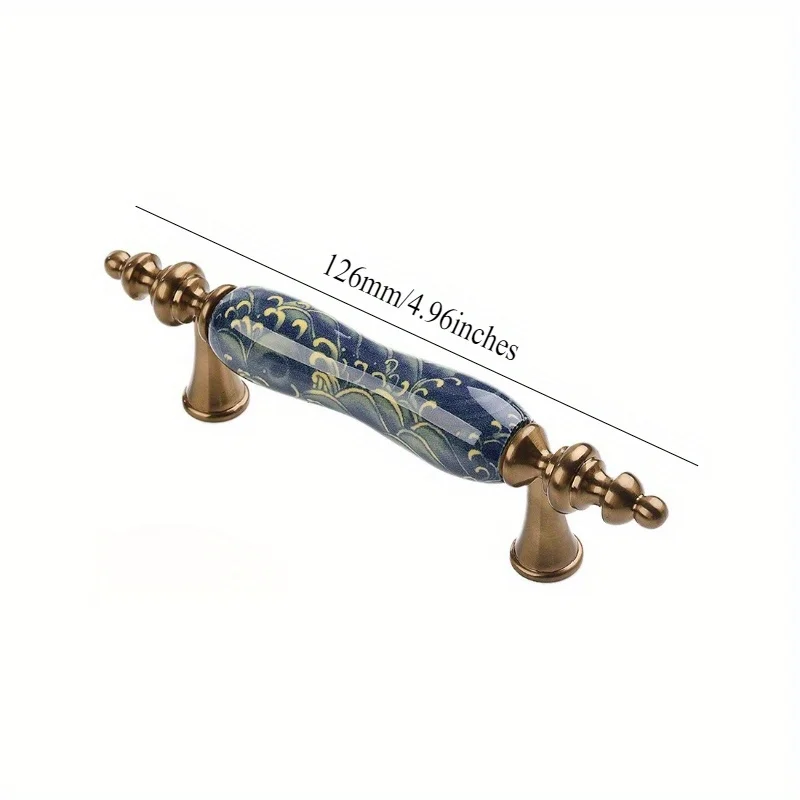 1 ชิ้นพอร์ซเลนดอกไม้สร้างสรรค์แฟชั่นโบราณ Dresser ตู้ประตูมือจับลิ้นชัก Knobs ดึง Handles