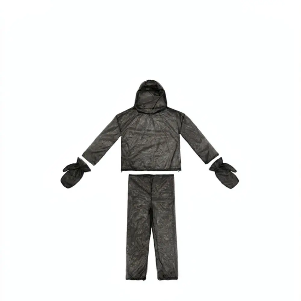 Outdoor Anti Mosquito Mesh Set Lightweight Breathable Protective Gear With Hood Jacket Pants For Camping Fishing