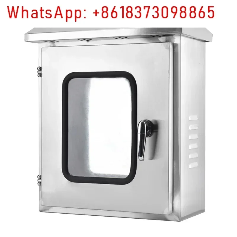 

Outdoor IP65 waterproof double door 304 stainless steel distribution cabinet distribution box inner and outerdoor instrument box