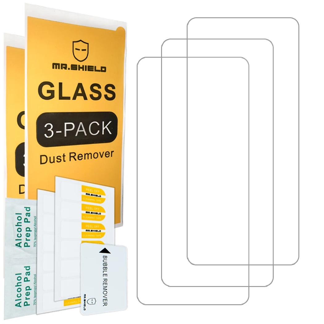 Mr.Shield [3-Pack] Designed For Xiaomi 12 Lite [Tempered Glass] [Japan Glass with 9H Hardness] Screen Protector