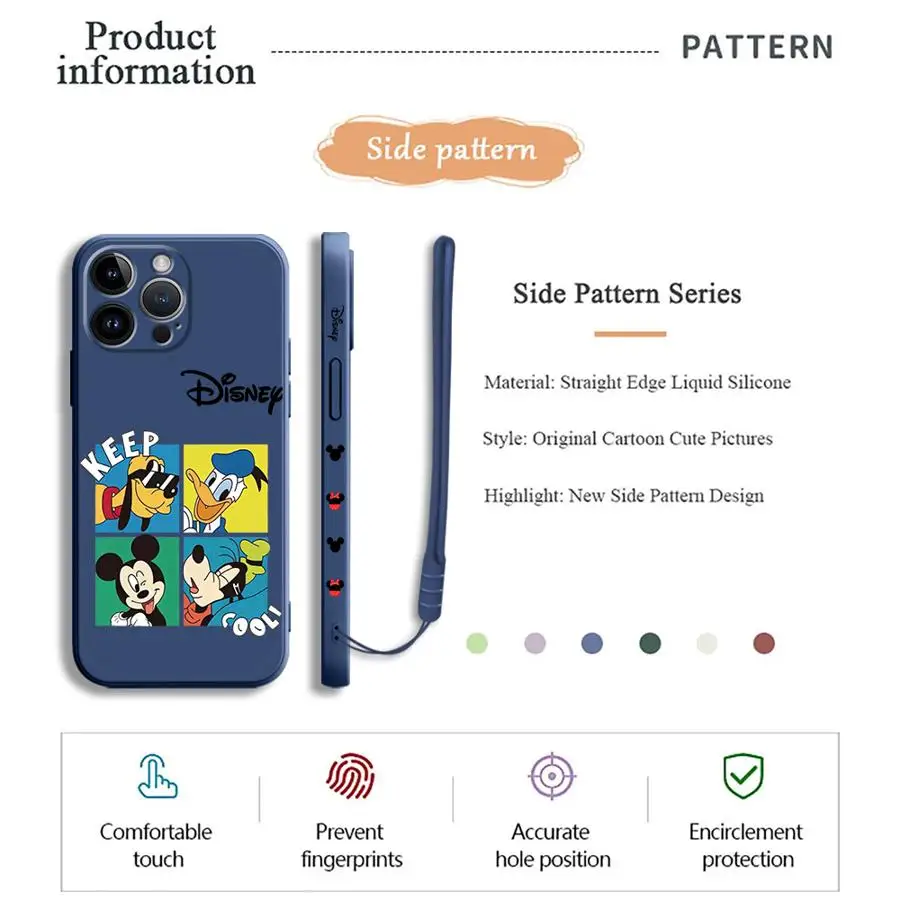 Dinsey دونالد داك حافظة هاتف لطيفة لهاتف آيفون 11 12 13 14 15 16 Pro Max XR XS 7 8 SE 15 Plus 13 حافظة صغيرة ناعمة من البولي يوريثان #5