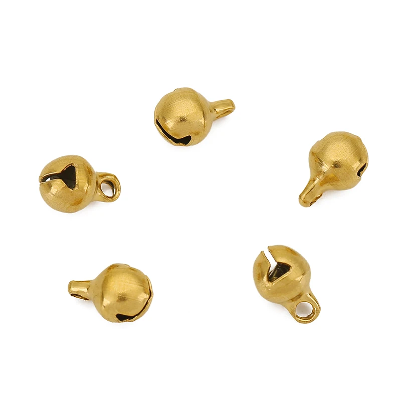 10pcs/lot Stainless Steel Silver Gold Jingle Bells Charm Pendants for DIY Necklace Bracelets Earrings Jewelry Making Supplies - Image 5