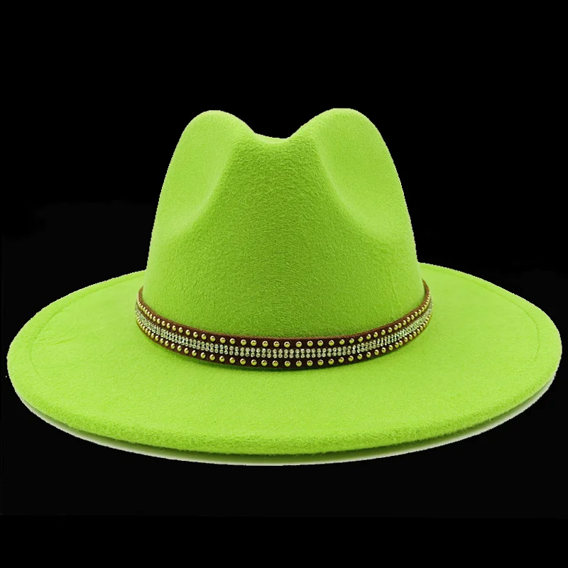 Wholesale low-priced fedora hats Panama new felt hats Men\'s jazz hats Party stage performances Women\'s soft hats sombreros