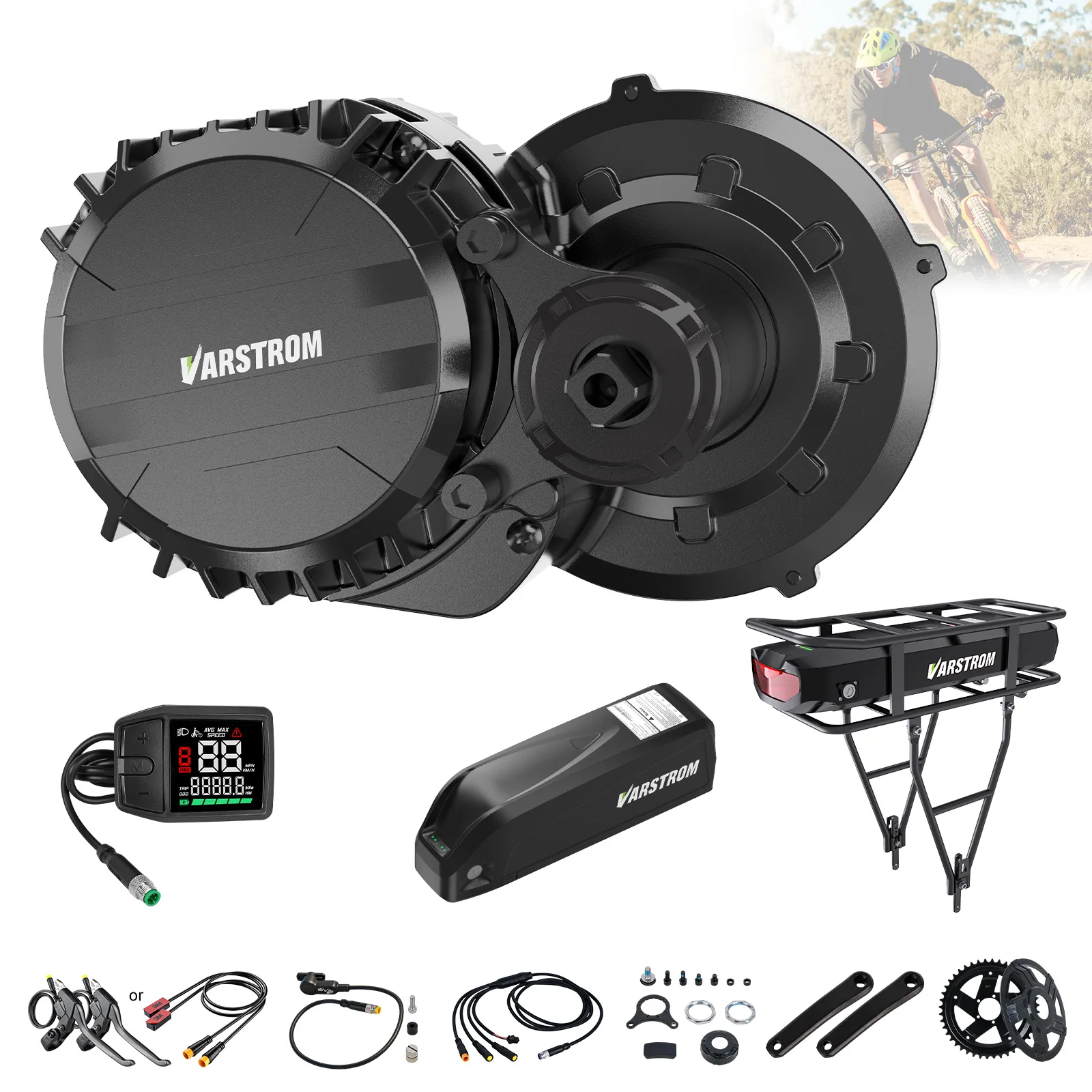 

Комплект для переоборудования электровелосипеда Varstrom 750W Mid Motor Kit с датчиком крутящего момента VSM01 48V 36V и аккумулятором 13/24 Ач