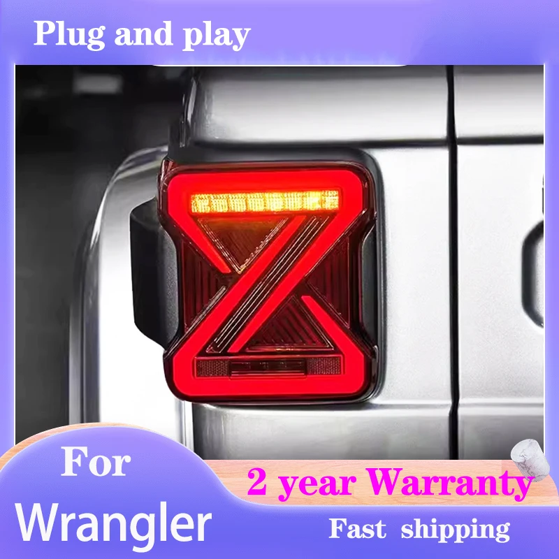 Car Styling for  Jeep Wrangler Tail Lamp 2018-2022 Wrangler Tailight DRL Fog Brake Reversing Turn Signal