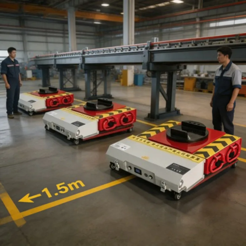 CE Certified Electric Tank Vehicle 55T Remote Control Heavy Duty Transporter Omnidirectional Wheels for Industrial Factory Use