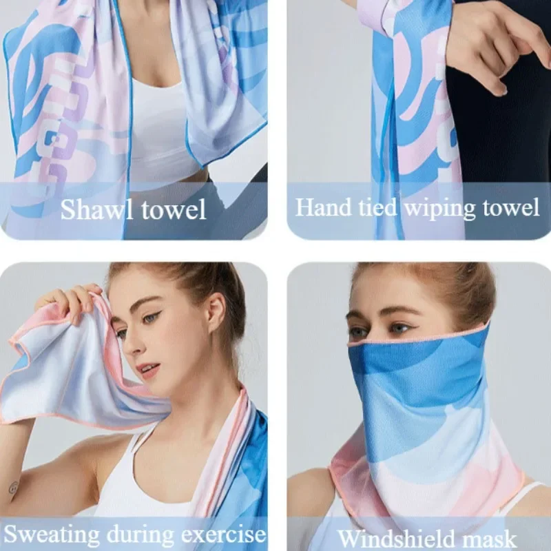 30x100cm Cool Towel, Microfiber Quick Dry Gym Towel,Absorbent Fiber Fast Drying Workout Gear for Body Sweat Working Out.