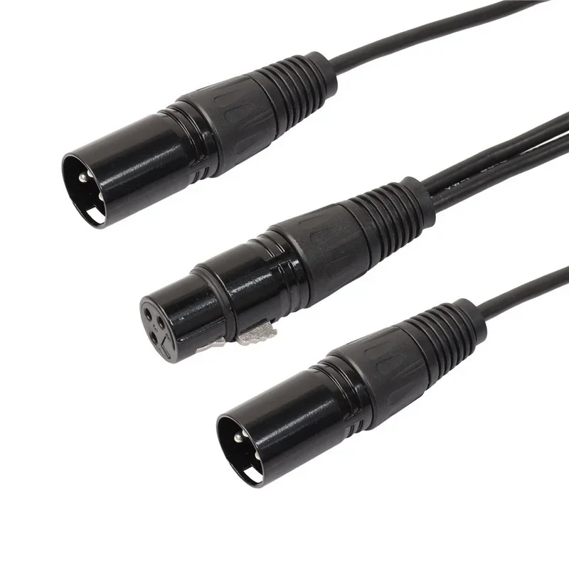 3Pin XLR 1 maschio a 2 femmina cavo di prolunga Audio microfono Y linea cavo Splitter Audio per Mixer microfono altoparlante luce da palcoscenico