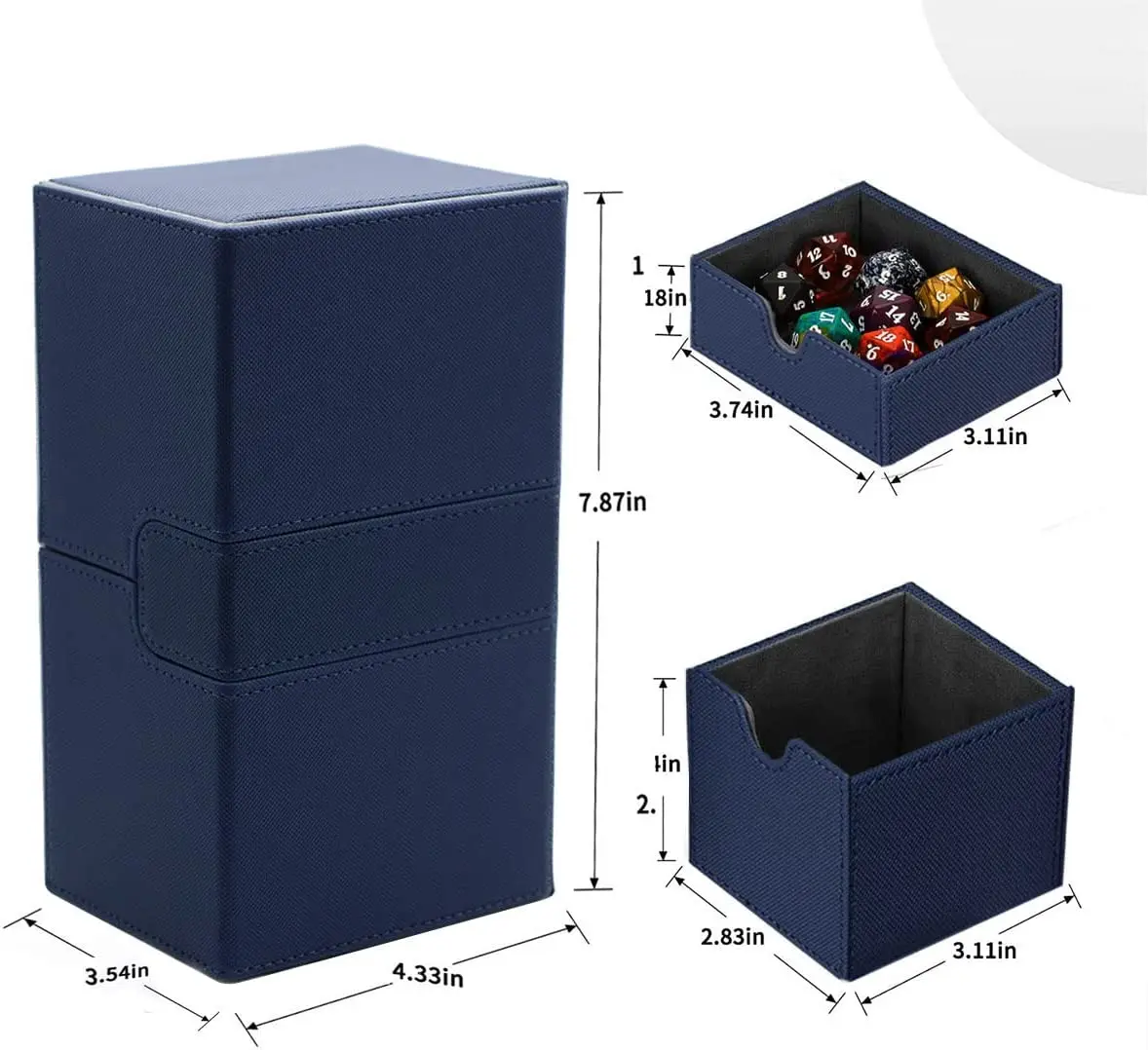 Double-deck card boxes are compatible with MTG cards. Leather card boxes are suitable for more than 200 sets of cards