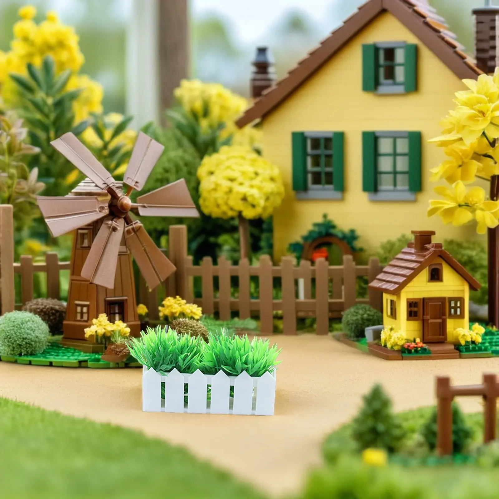 

Миниатюрные растения для кукольного домика: цветы, крошечные заборчики, искусственные бонсай в горшках, украшения для оконных ящиков, поделки для кукольного домика, искусственная зелень для балкона