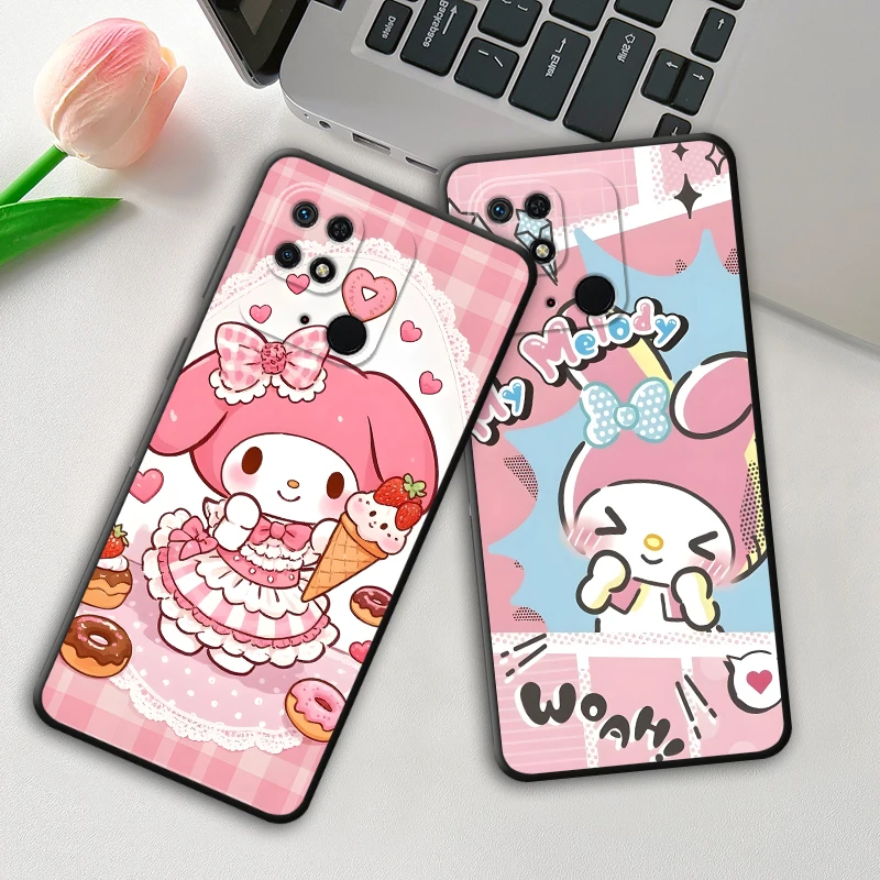 الكرتون الثلاثي ميلودي و كورومي لينة شل جراب هاتف ل Xiaomi Poco X7 C71 M5s M7 X3 NFC C51 C61 X5 X4 Pro C75 M3 M4 Pro C40