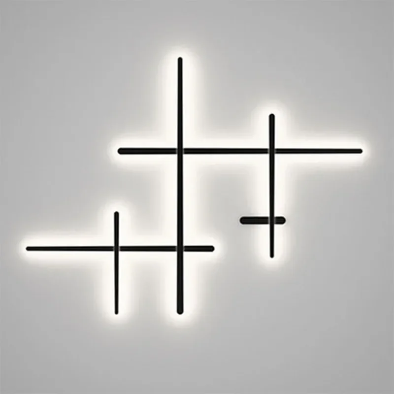 Minimalist Modern LED Wall Lamps Living Bedroom Bedside Background Wall Lights Indoor Black White Lamp Aisle Sconce Lighting