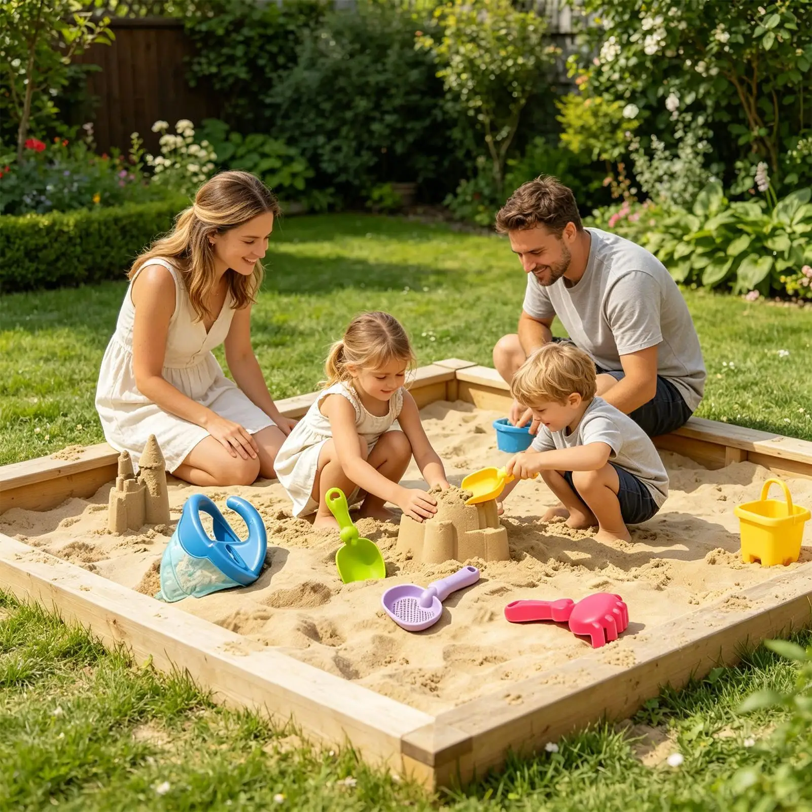 5個セット-子供用ビーチトイ-砂遊びセット-砂浜シャベルおもちゃ-幼児用-夏のビーチゲーム-子供用おもちゃ-水遊び道具
