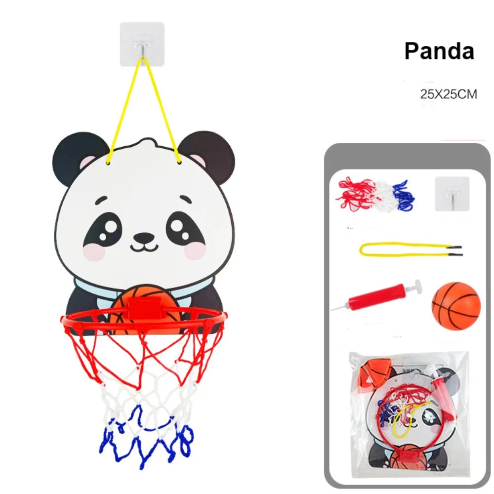 Kit canestro da basket per bambini genitore-figlio, 10 stili, animali in plastica, supporto da basket, regalo, da appendere, per freccette