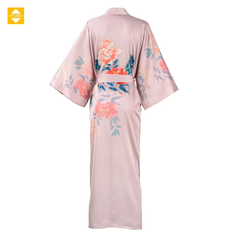 Factory Direct sales silk nightgown 100% Mulberry silk nightdress summer new long kimono fabric can be reserved