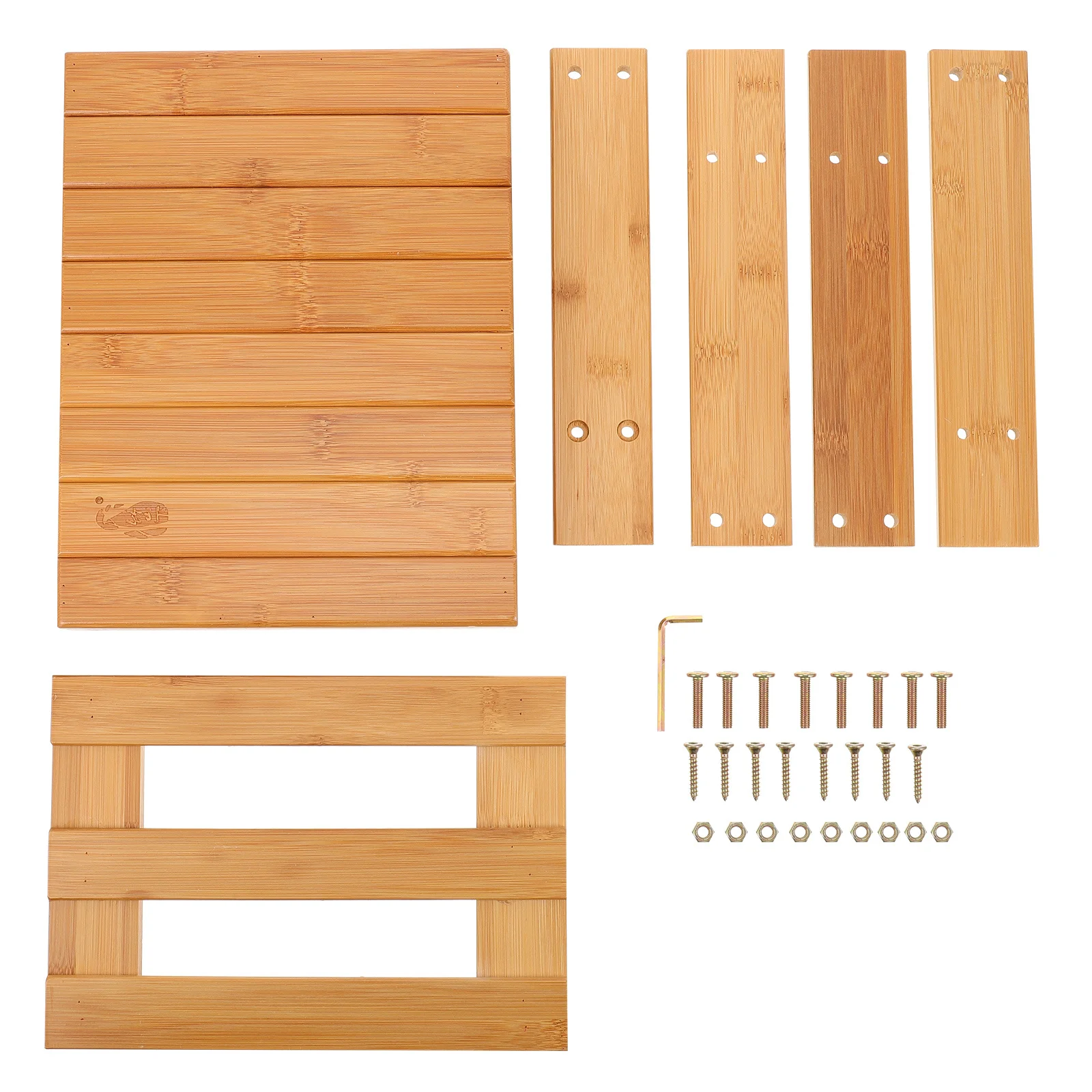 

1pc Bamboo Small For Kids Square Foot Laundry Changing Stool Multipurpose Home Low Furniture Kids Stool