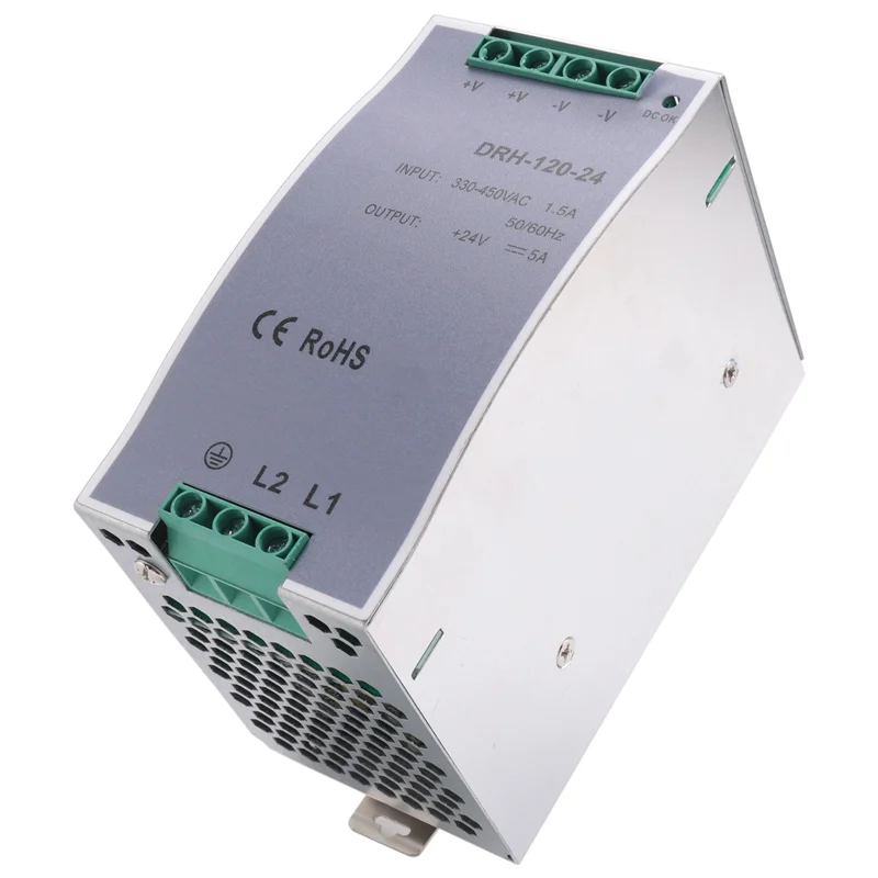 

AA01-DRH-120-24 Switching Power Supply 380AC 120W Single Output 24V Industrial Din Rail Power Supply Switch
