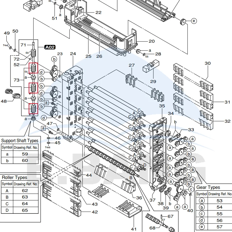 330/340/350/370 34B7499883 Spiral Gear Color Photo Processor Transmission Gear Printing Machine Replacement Parts