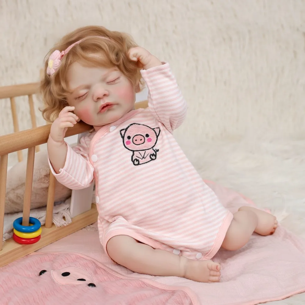 

55cm Lifelike Reborn Baby Boy Doll 22inch Newborn Collectible Play Doll with Clothes for Doll Enthusiasts