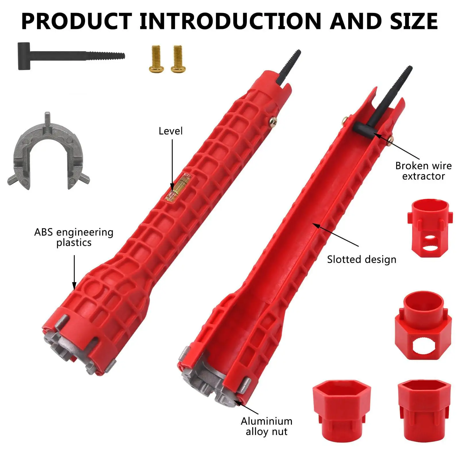 Multi-Functional Sanitary Wrench Pelvic Floor Leading Sleeve Disassembly Faucet Pipe Sink Sanitary Only Installation Tool