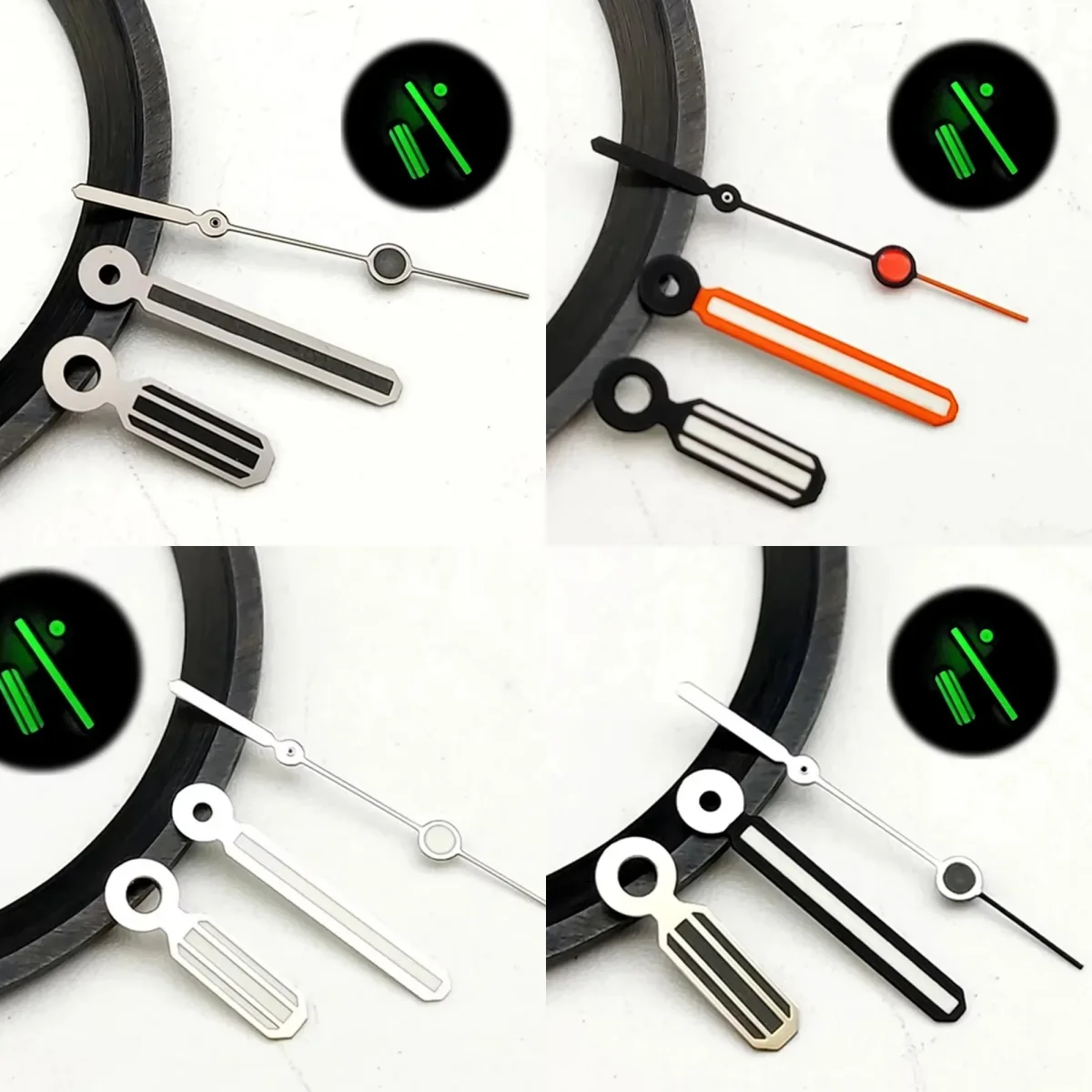 

White Silver Yellow Orange 8.7*13*13.5mm Green Luminous Watch Hands for NH35/36 Movement Heightened Watch Pointers Accessories