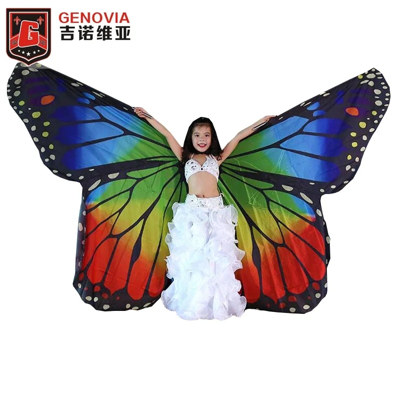 Kids Butterfly Wing Large Full Circle Isis Wing Children Belly Dance Stage Performance Butterfly ISIS Wing MultiColor