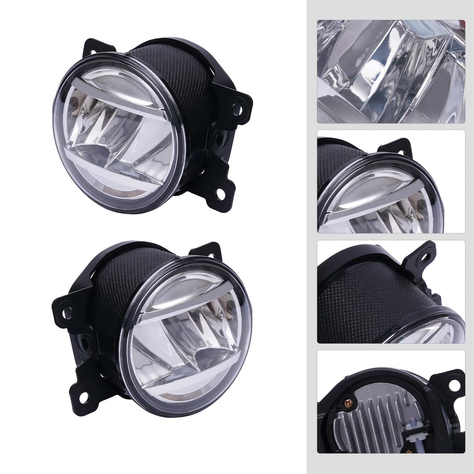 Pair LH&RH Fog Light Lamp Front Fog Light LED For Honda Pilot Passport 2017-2021 Left & Right Side Fog Light Set