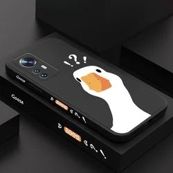 Doubtful Duck Phone Case For Xiaomi Mi 14 13 13T 12 12T 12S 11 11T Ultra 10 10T 9 9T Pro Lite 5G Liquid Silicone Cover