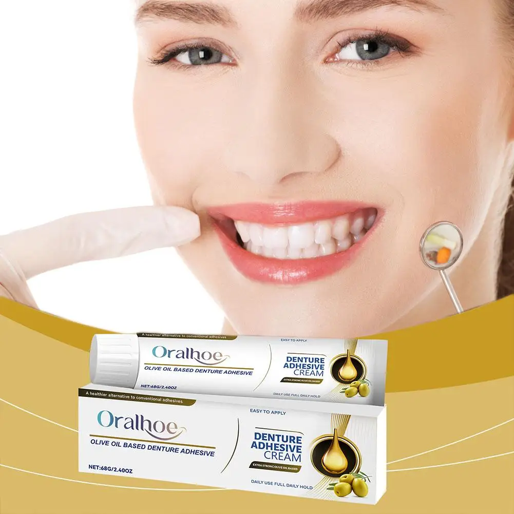 Denture Adhesive Cream Pack Original Formula Zinc Free Extra Strong Hold For Upper Lower or Partials All Day ﻿